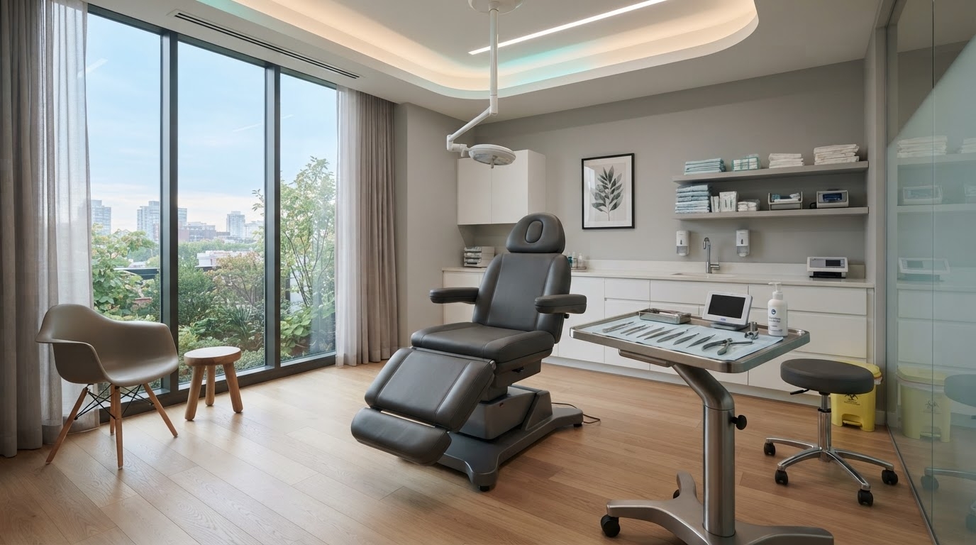 Modern podiatry examination room
